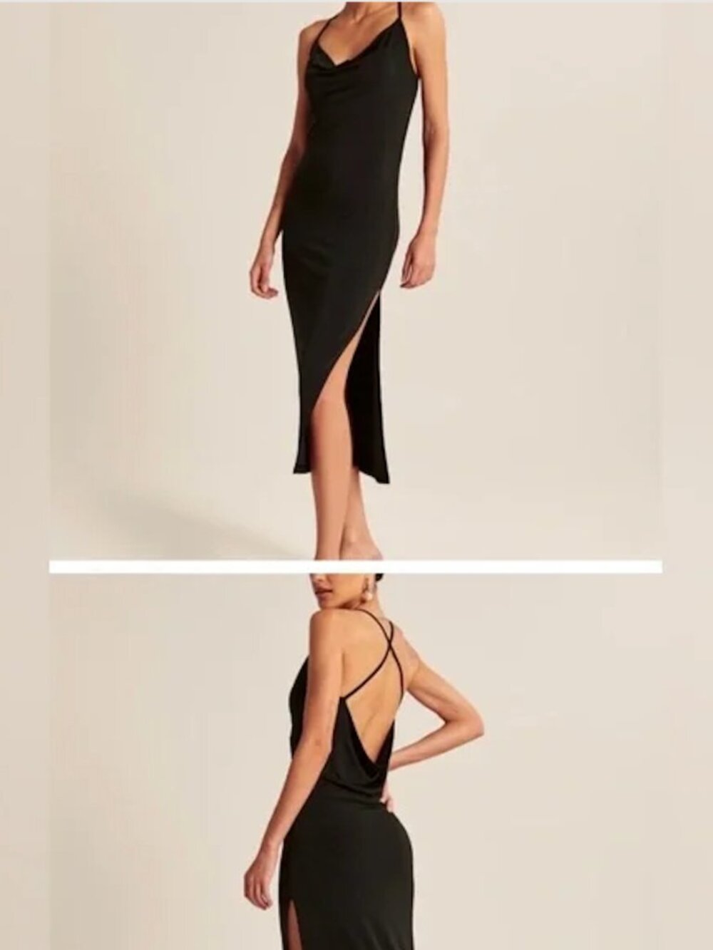 Abercrombie Cowl Neck Strappy Midi Dress